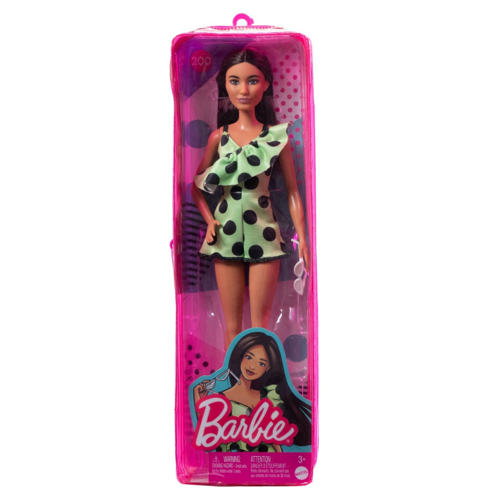 Barbie Fashionistas Bruneta cu Salopeta Verde