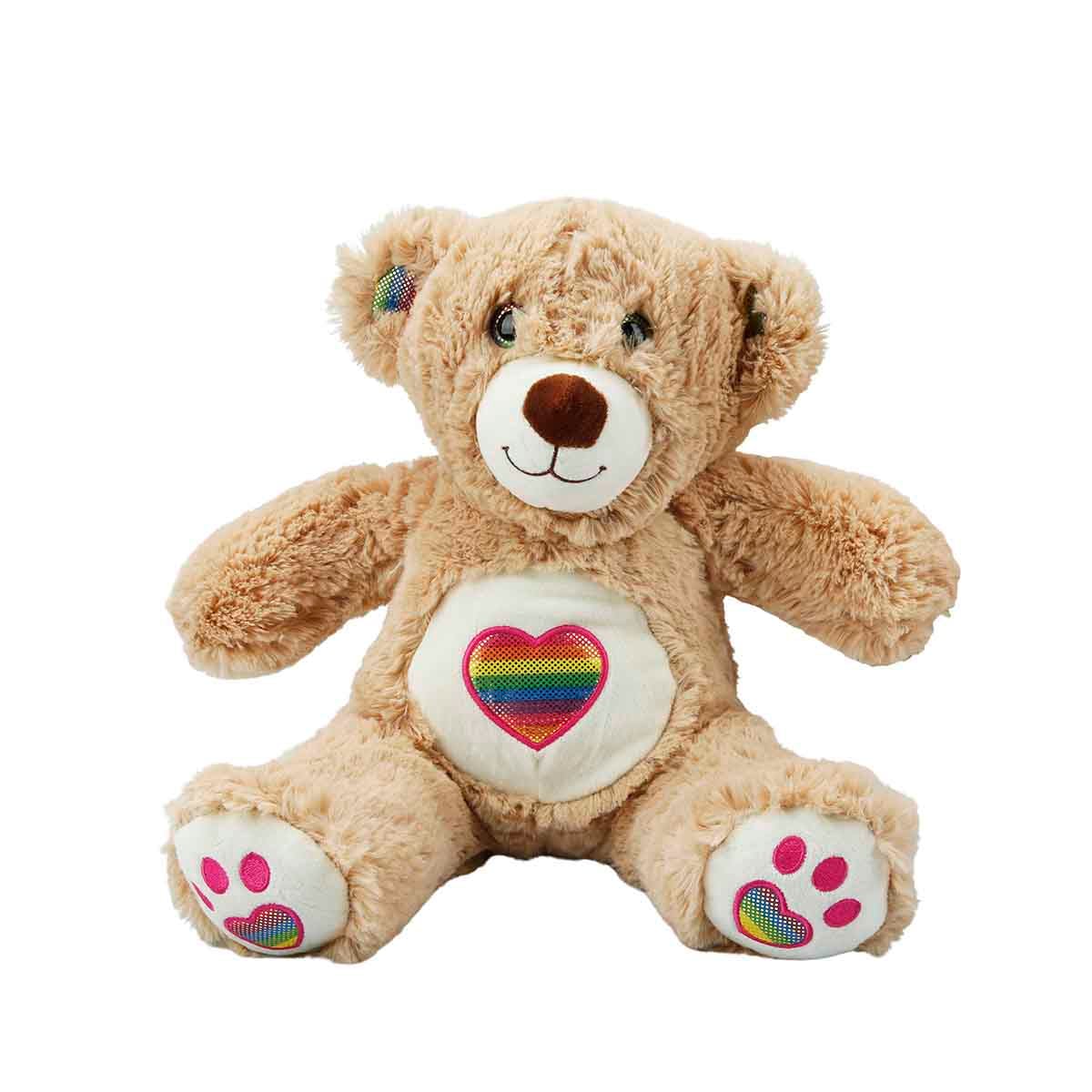 Ursulet Puffy Friends Rainbow Heart Maro 30 cm
