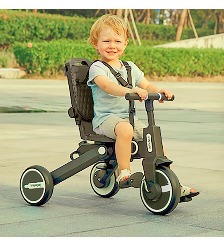 Tricicleta Asalvo Discovery Gri, Pliabila cu Scaun Rotativ - imagine 6