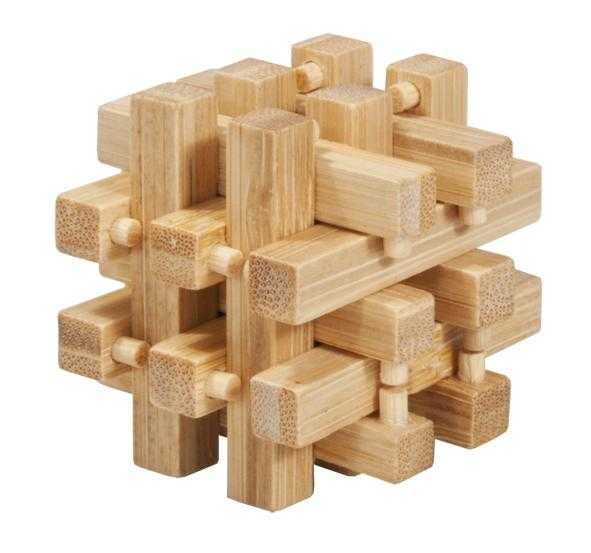 Joc Logic IQ Fridolin din Bambus - Cutie Metalică