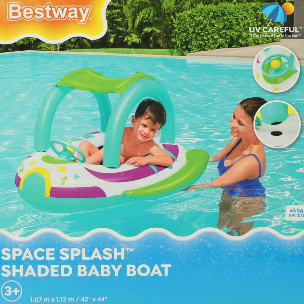 Barca Gonflabila Copii cu Umbrar Bestway - imagine 2
