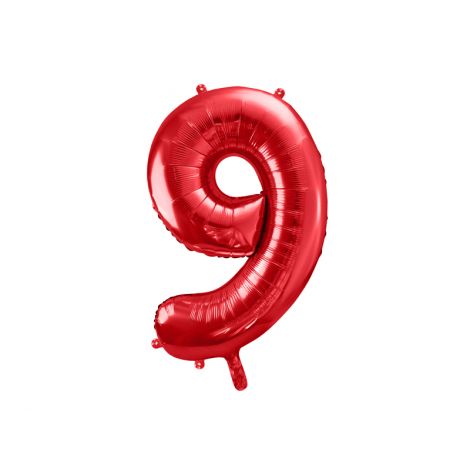 Balon Cifra 9 Roșu | Petrecere Reușită Party deco