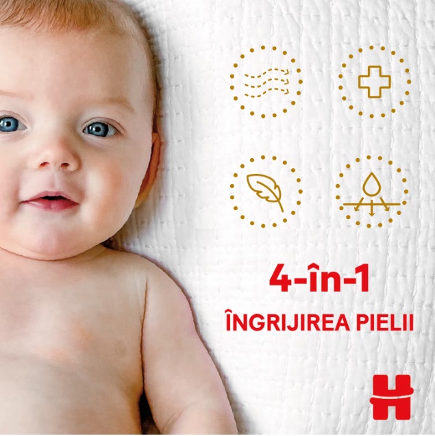 Scutece Huggies Extra Care 2 Mega 164 buc - imagine 3
