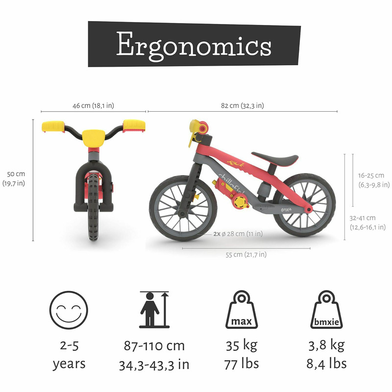 Bicicleta Chillafish BMXie Moto Red, Fără Pedale - imagine 4