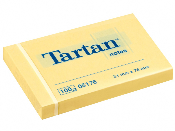 Set Notes Adeziv Tartan 12 buc | 51x76 mm