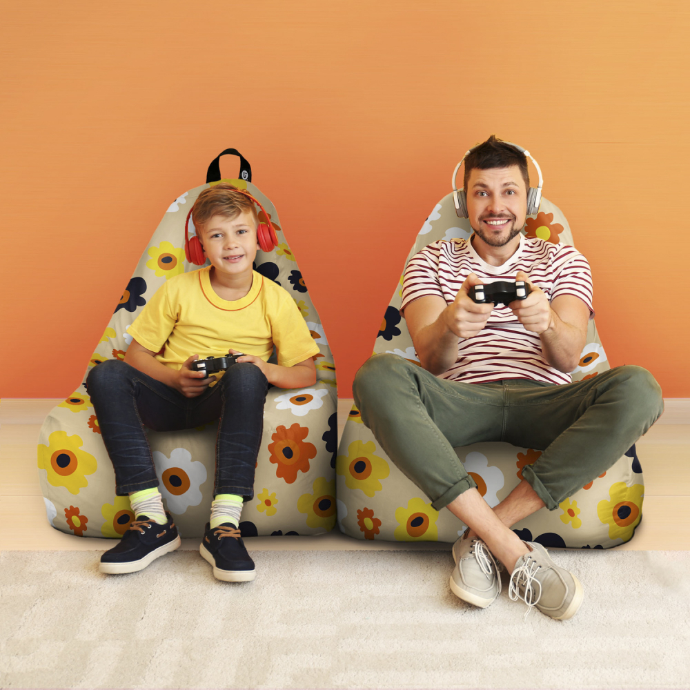 Fotoliu Puf Chill XL Daisy Updeco Bej - imagine 4