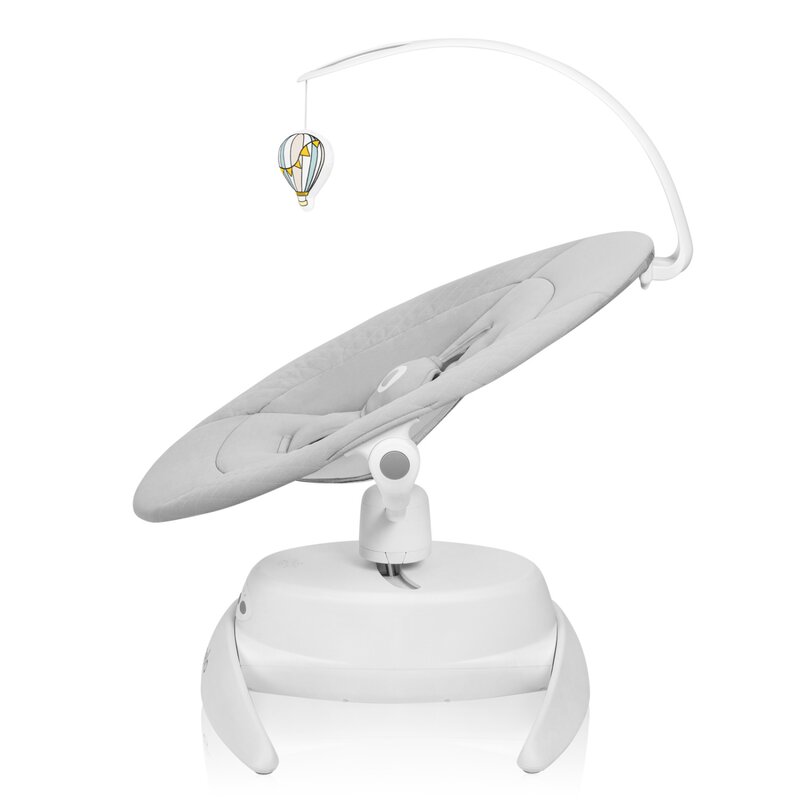 Balansoar Lionelo Iris Gri, 2 în 1, Rotire 360° - imagine 2