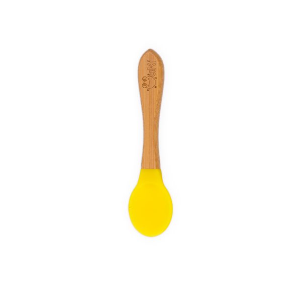 Set 5 lingurițe bambus Oaki cu vârf silicon