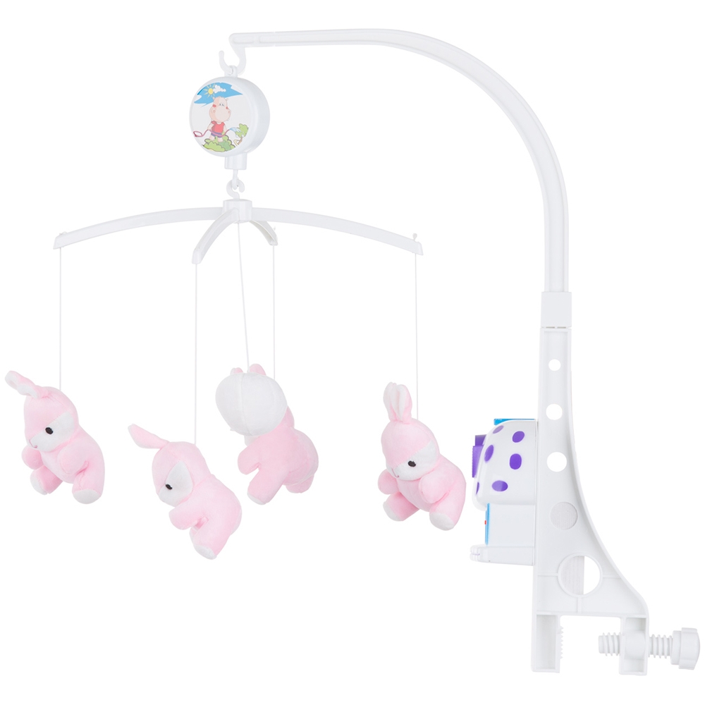 Carusel Muzical Chipolino Pink Rabbits - Calmare si Somn - imagine 2