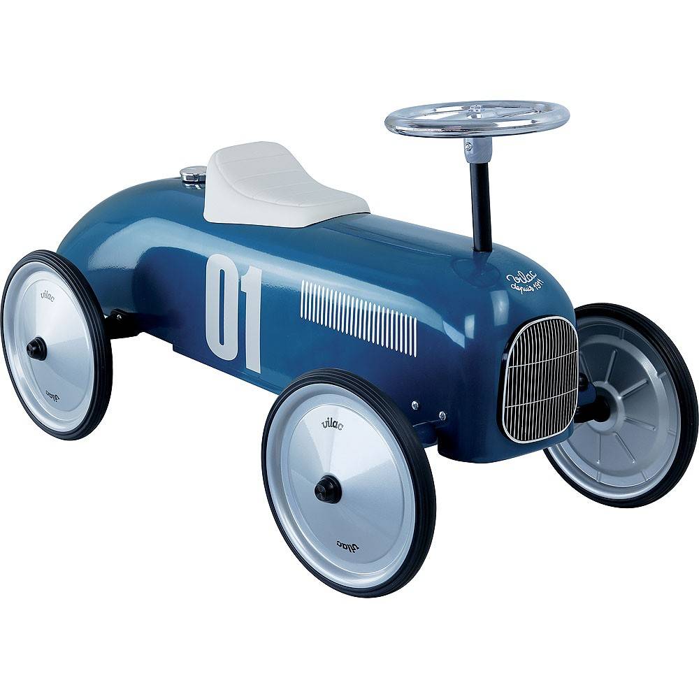 Mașinuță Vilac Metal Retro Bleu, Fără Pedale - imagine 2