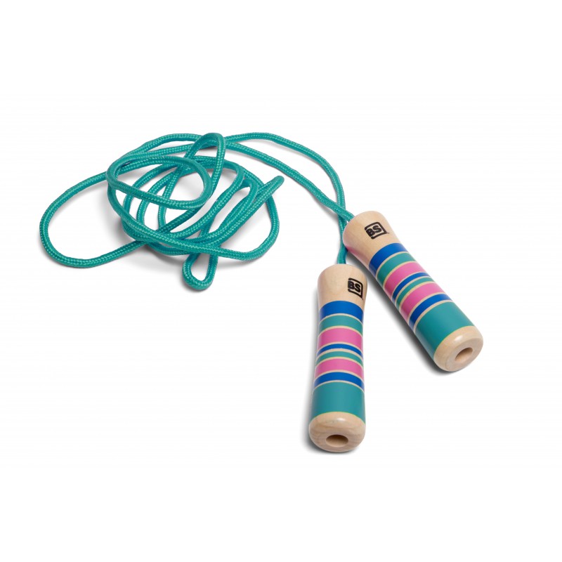 Coarda săritură BS Toys Turquoise, Lemn și Bumbac - imagine 2