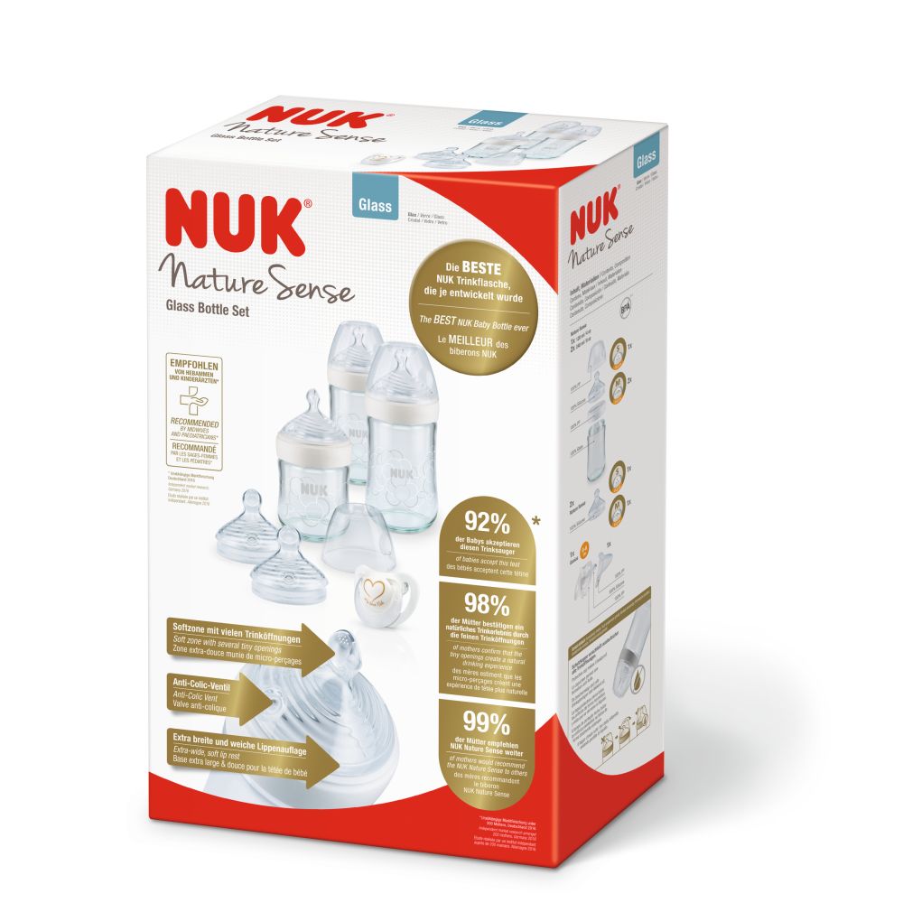 Set NUK Nature Sense Biberoane Sticla | Simt Natural