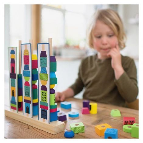 Stack Towers Bs Toys - Joc indemanare si creativitate - imagine 3