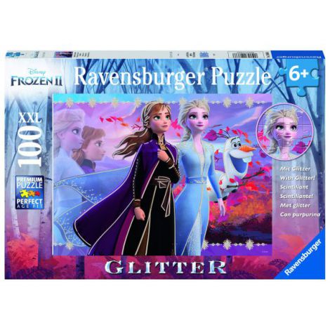 Puzzle Frozen II Elsa&Anna, 100 piese, Ravensburger - imagine 2