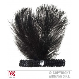 Bentita Charleston Neagra Widmann cu Pene