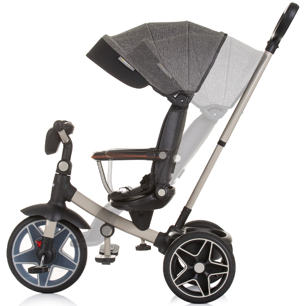 Tricicleta Chipolino Derby Granite, Copertină și Scaun Reversibil - imagine 3