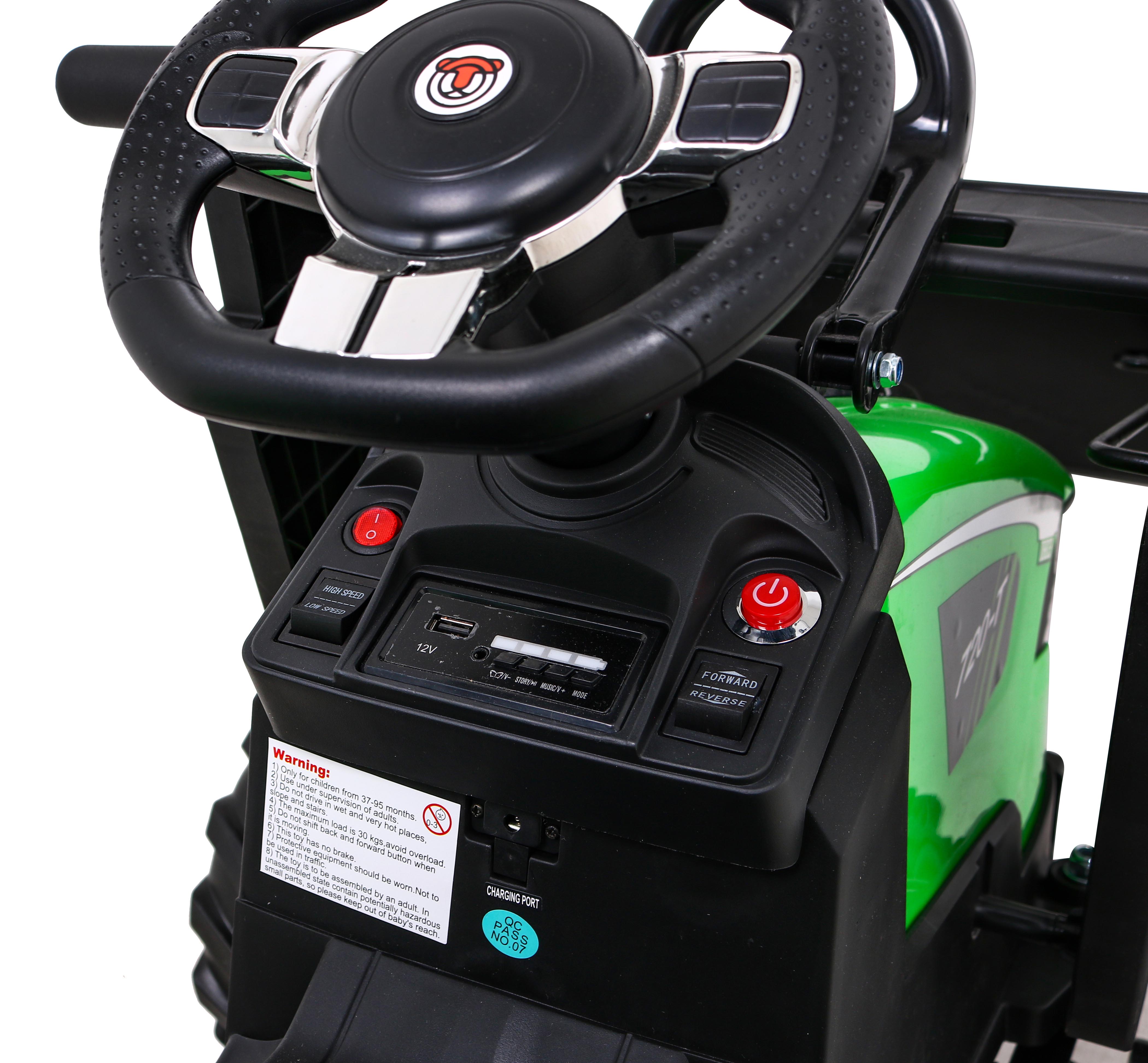 Tractor Excavator Electric 12V cu Remorcă Autokids - imagine 8