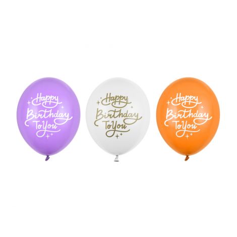 Baloane Happy Birthday Party Deco 30cm 50buc