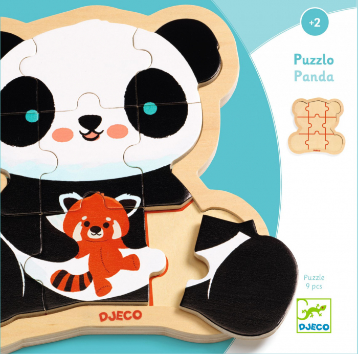 Puzzle Lemn Ursuletul Panda Djeco | Educativ