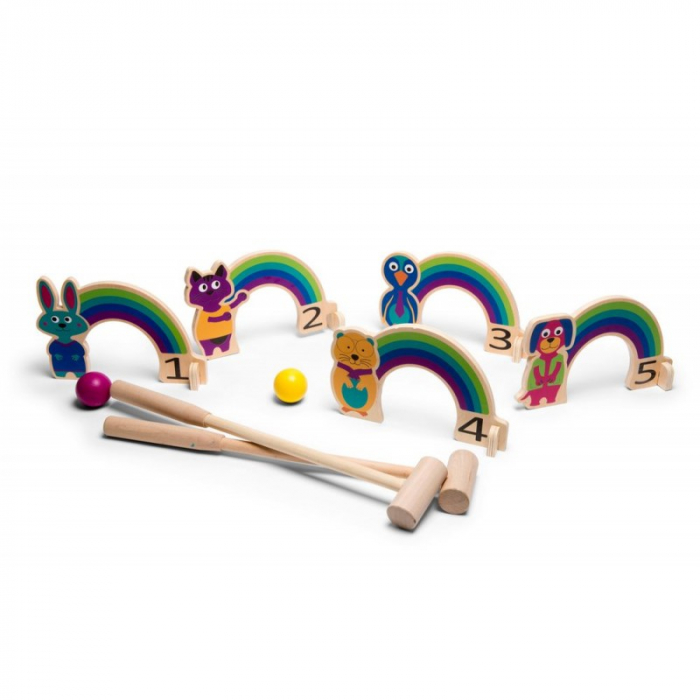 Joc Cricket Curcubeu BS Toys - Indemânare și Distracție