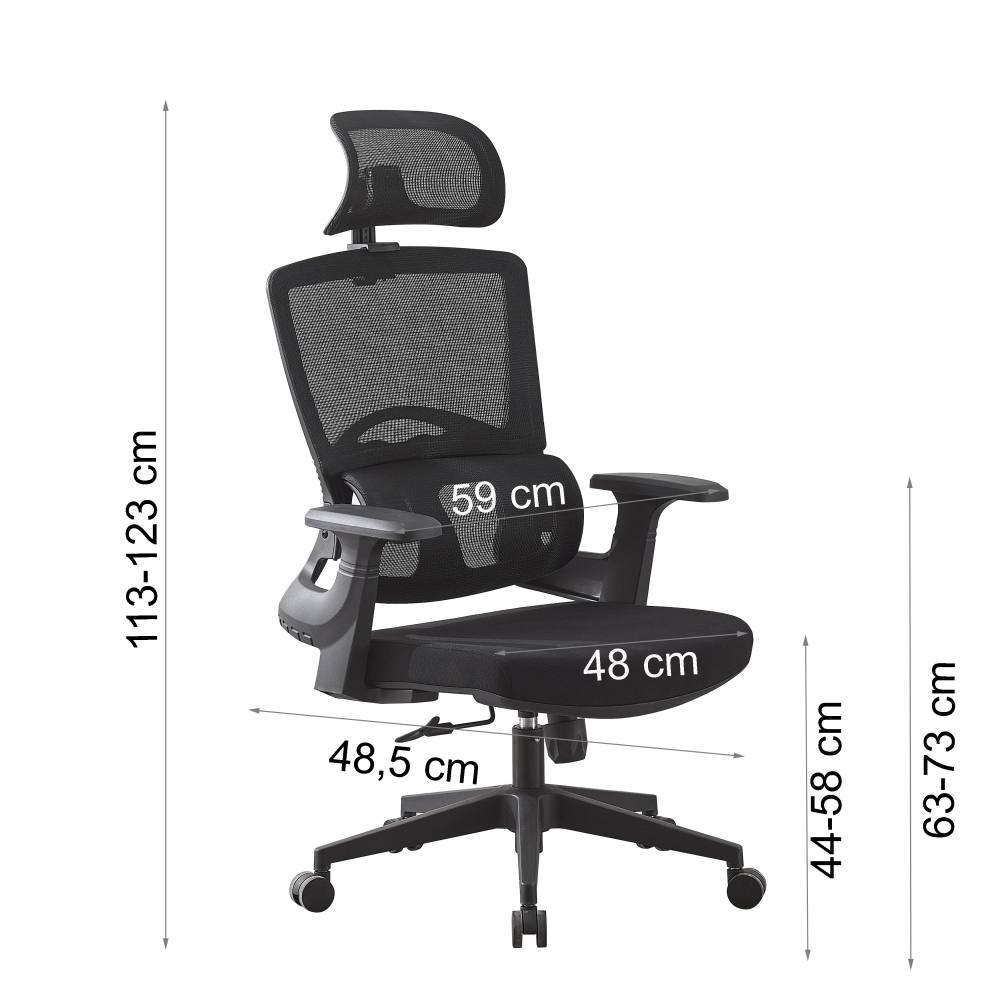 Scaun ergonomic Procart, suport lombar integrat - imagine 2