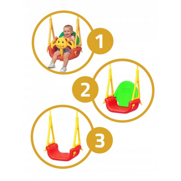 Leagan 3 in 1 Ricokids Ursulet - Siguranta si Fun