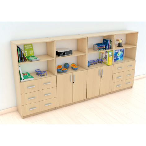 Set mobilier școlar Expo 4 Moje Bambino mesteacan