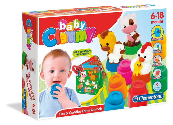 Clementoni Set Ferma Animale | Cuburi Moi și Educativ