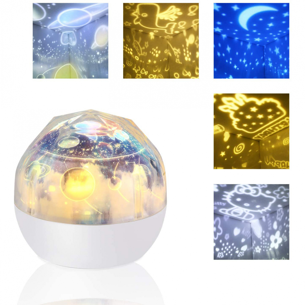 Lampa de veghe și proiector Diamond Bambinice