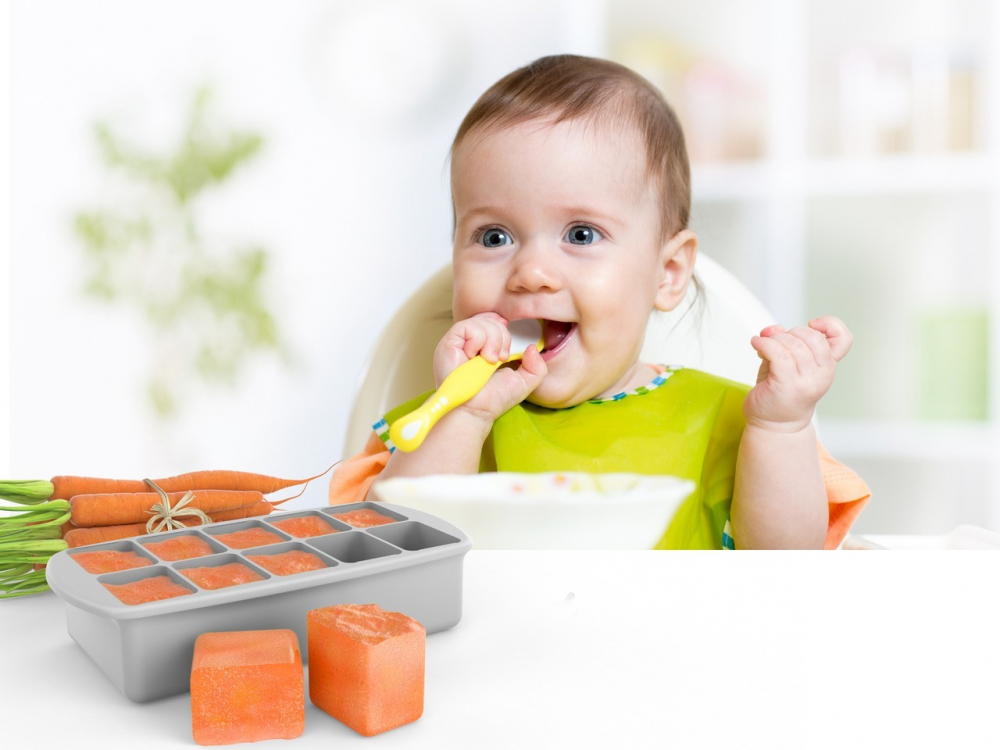 Tava Melii 10 Cuburi Silicon Hrana Bebe - imagine 2
