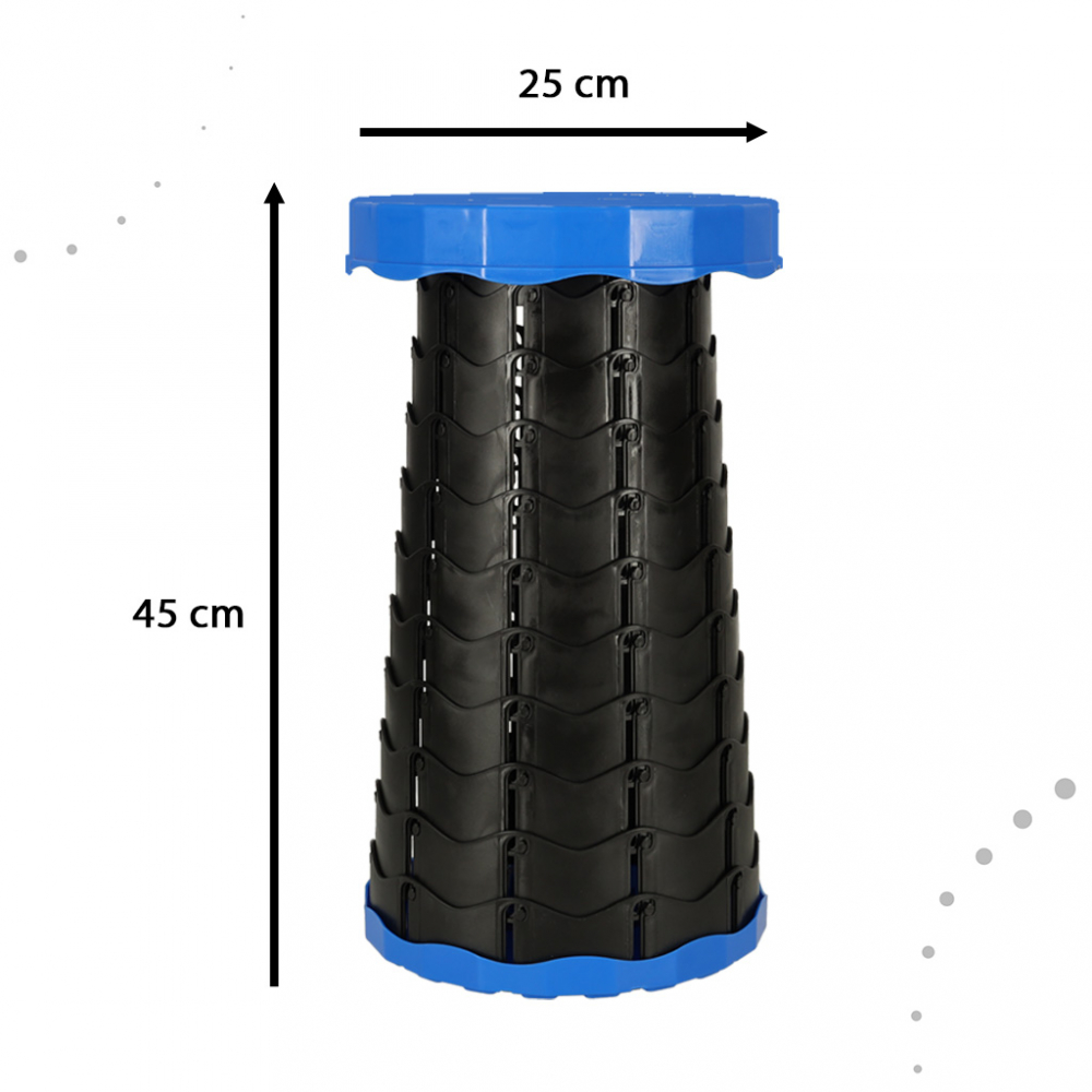Scaun telescopic pliabil 24 cm Blue - Ikonka - imagine 5