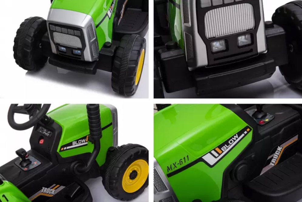 Tractor Electric 12V Nichiduta Farmer Pink cu Remorcă - imagine 6