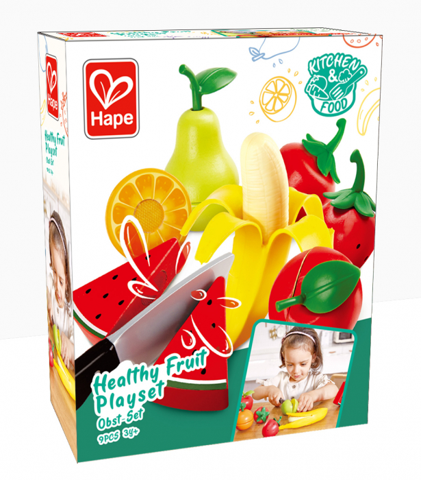 Hape Fructele Sănătoase | Set Tăiat Fructe Lemn