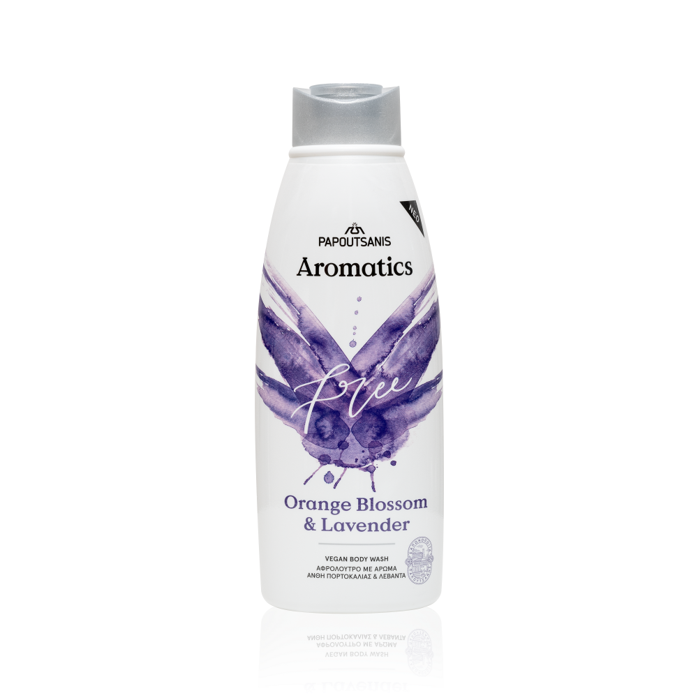Gel de Dus Vegan Aromatics, Portocal și Lavandă, 600ml