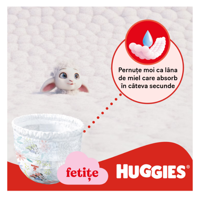 Scutece Huggies Girl 12-17kg, Confort și Protecție - imagine 4