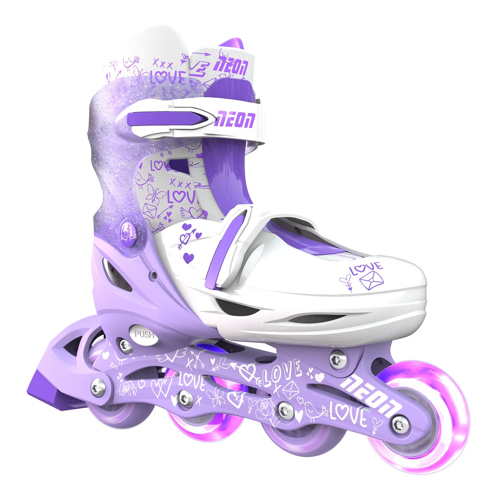Role 2 in 1 Neon Combo Skates Purple 34-37 - imagine 2