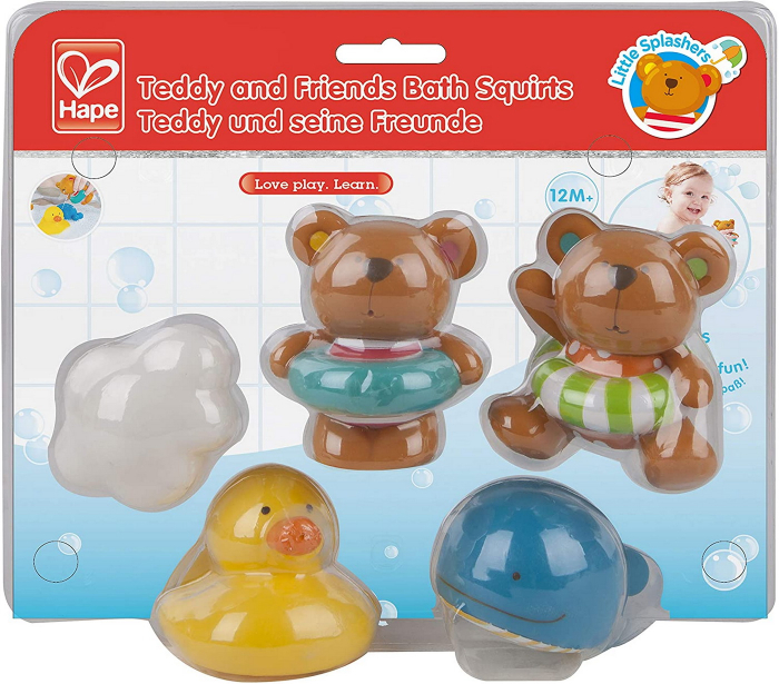 Hape Set Teddy și Prietenii - Joc Apă Baie