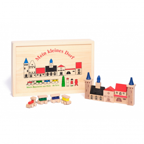 Set Construit Lemn Goki Micul Sat 46 Piese - imagine 3