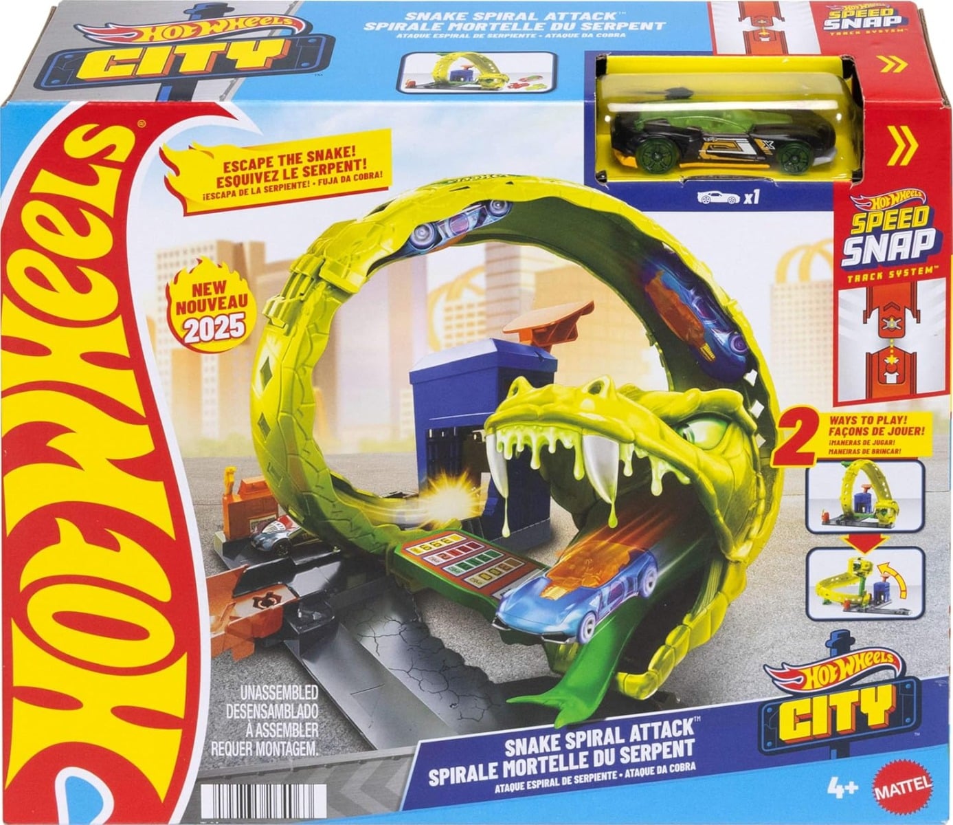 Hot Wheels Snake Spiral Attack - Set Joaca Masinute