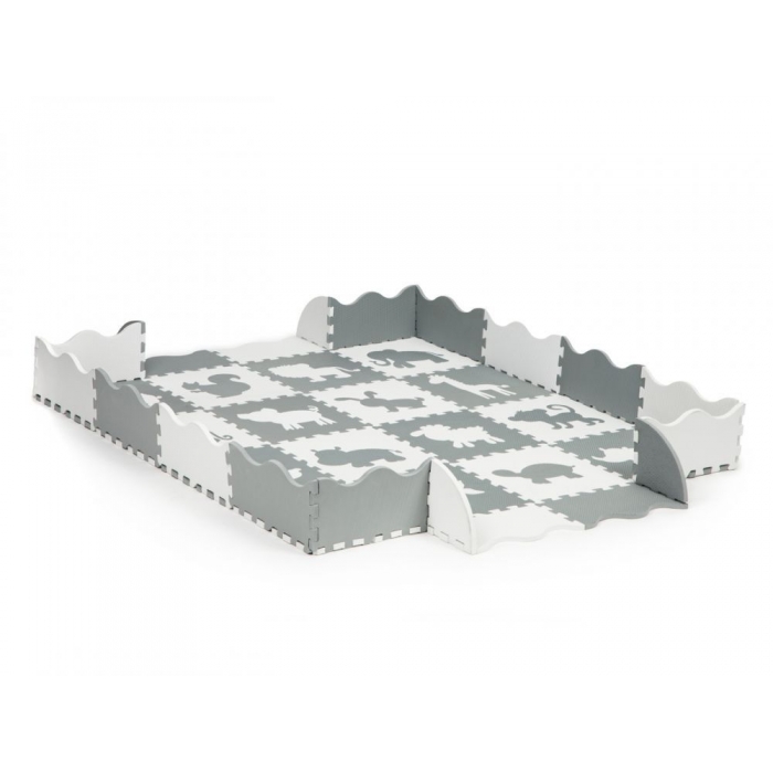 Saltea joacă Ecotoys puzzle gri 36 piese - imagine 4
