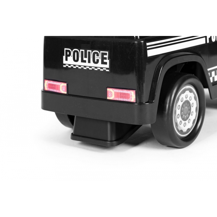 Mașinuță Ecotoys Mercedes Politie Negru, Fără Pedale - imagine 5