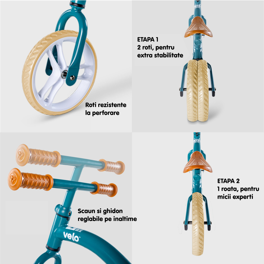 Bicicleta Echilibru Yvolution Y Velo Junior Air Green - imagine 6