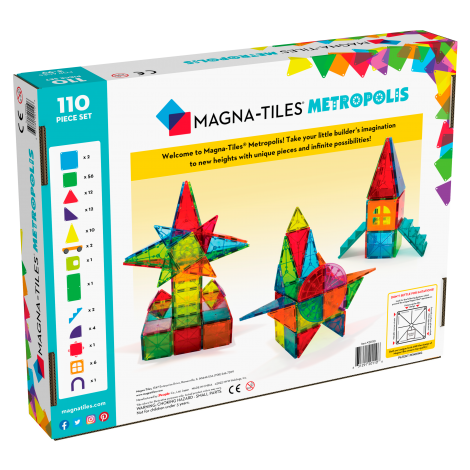 Set Magna-Tiles Metropolis 110 piese magnetic - imagine 3