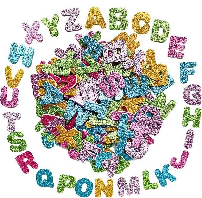 Set 45 Stickere Litere Glitter Amacs