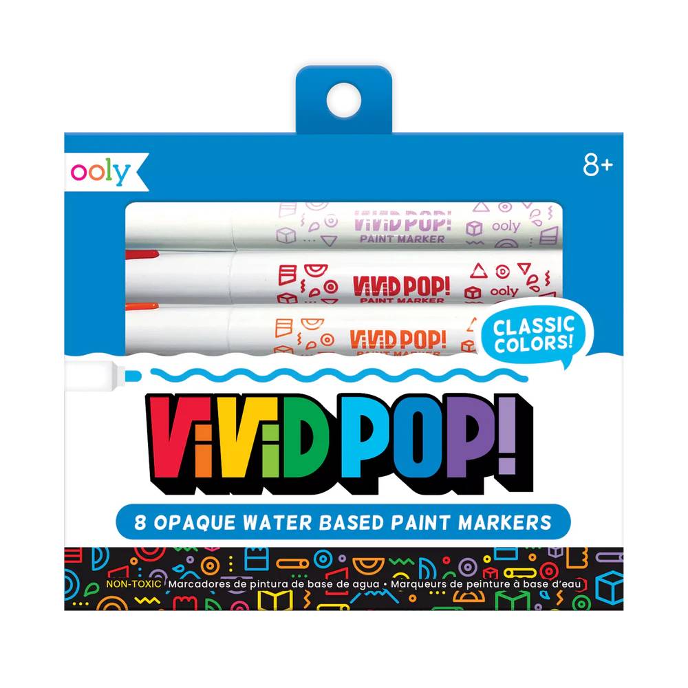 Carioci Vopsea Ooly Vivid Pop | 8 Culori Multi-Suprafețe