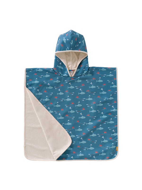 Poncho Plajă Rechin cu Protecție Solară - Fresk