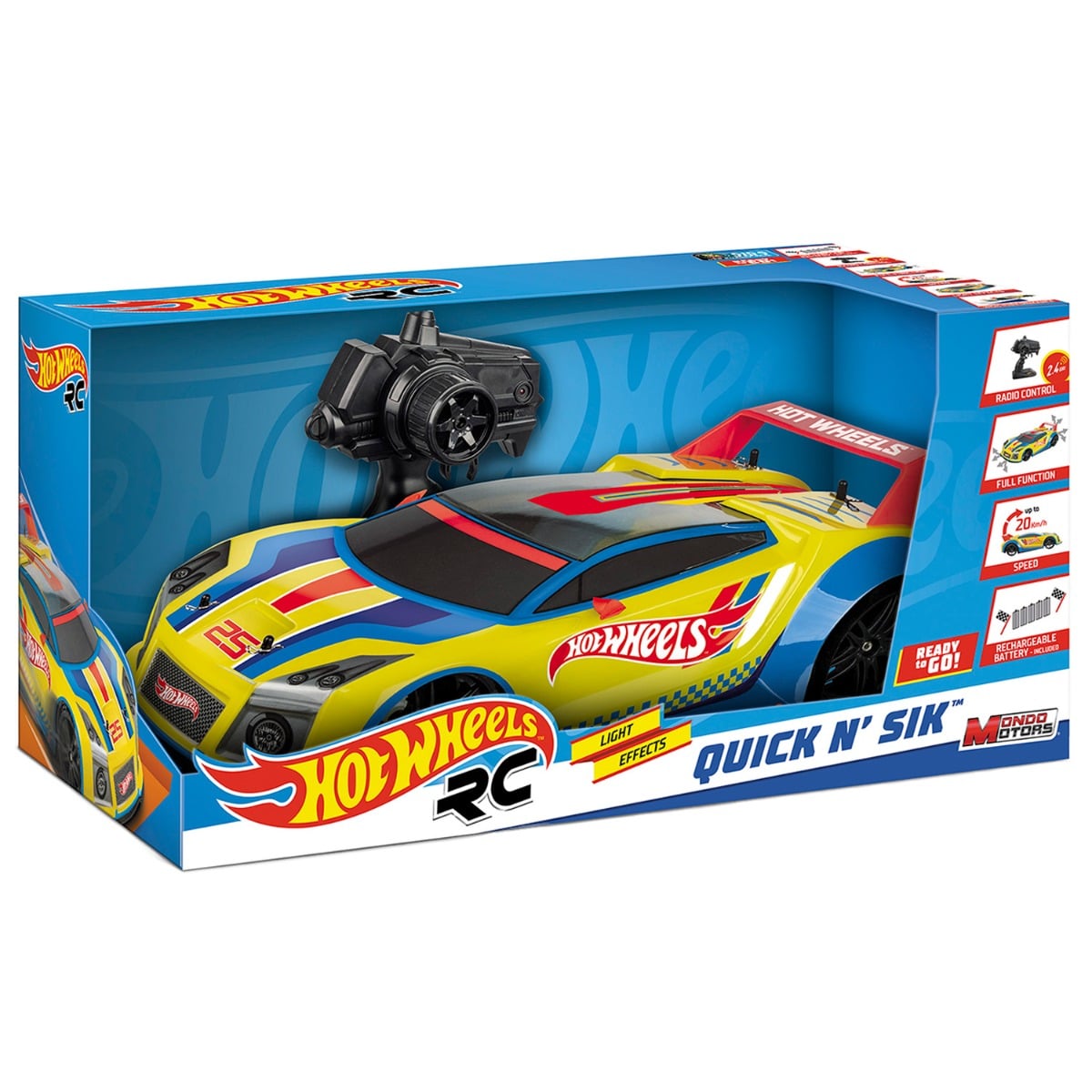 Hot Wheels Quick N Sik, Masina RC cu Telecomanda, 20 km/h