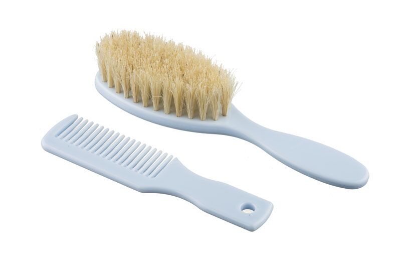 Set Perie și Pieptene Akuku Bufniță Albastru