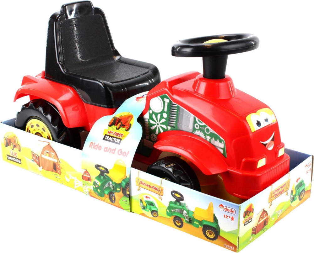 Tractor Dede Rosu pentru copii 12m+ | Jucărie educationala - imagine 3