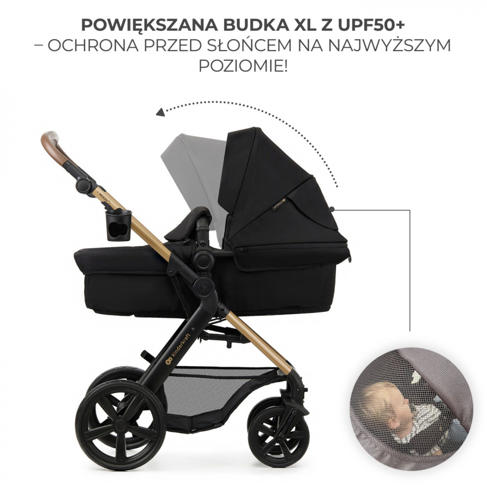 Carucior 3 in 1 Kinderkraft Moov 2 Black - imagine 6